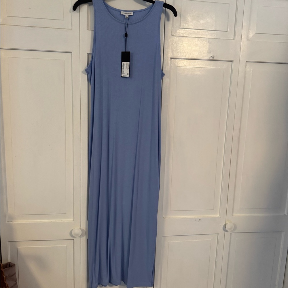 Gianni Bini Blue Halter Sheath Maxi Dress